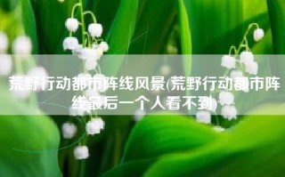 荒野行动都市阵线风景(荒野行动都市阵线最后一个人看不到)