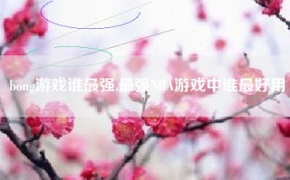 bong游戏谁最强,最强NBA游戏中谁最好用
