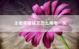王者荣耀铭文怎么用电劵买