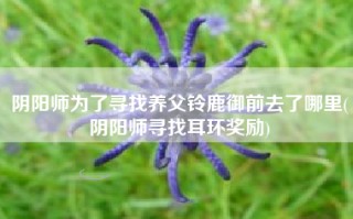 阴阳师为了寻找养父铃鹿御前去了哪里(阴阳师寻找耳环奖励)