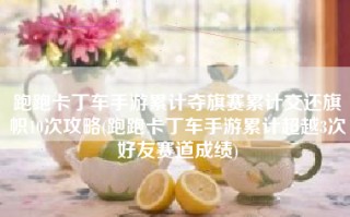 跑跑卡丁车手游累计夺旗赛累计交还旗帜10次攻略(跑跑卡丁车手游累计超越3次好友赛道成绩)