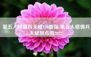 第五人格佣兵天赋120最强(第五人格佣兵天赋加点图2022)