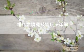绯红之境竞技场玩法详解