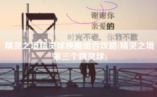 精灵之境精灵球唤醒组合攻略(精灵之境第三个精灵球)