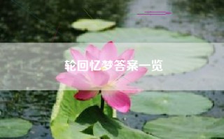 轮回忆梦答案一览