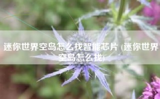 迷你世界空岛怎么找智能芯片 (迷你世界空岛怎么找)