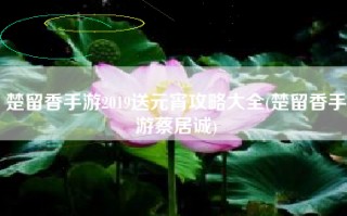 楚留香手游2019送元宵攻略大全(楚留香手游蔡居诚)