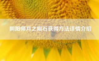 阴阳师月之陨石获得方法详情介绍