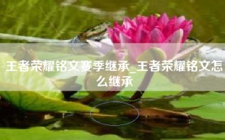 王者荣耀铭文赛季继承_王者荣耀铭文怎么继承