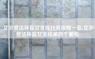 艾尔登法环盲女支线任务流程一览(艾尔登法环盲女支线第四个葡萄)