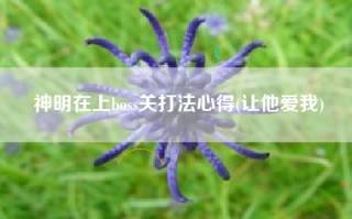 神明在上boss关打法心得(让他爱我)