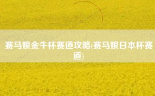 赛马娘金牛杯赛道攻略(赛马娘日本杯赛道)