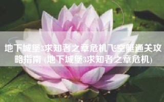 地下城堡3求知者之章危机飞空艇通关攻略指南 (地下城堡3求知者之章危机)