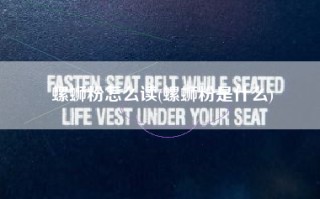 螺蛳粉怎么读(螺蛳粉是什么)