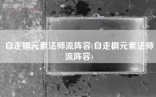 自走棋元素法师流阵容(自走棋元素法师流阵容)