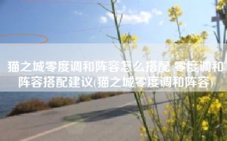 猫之城零度调和阵容怎么搭配 零度调和阵容搭配建议(猫之城零度调和阵容)