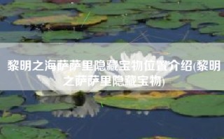 黎明之海萨萨里隐藏宝物位置介绍(黎明之萨萨里隐藏宝物)