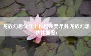 龙族幻想伙伴上杉越强度评测(龙族幻想伙伴图鉴)