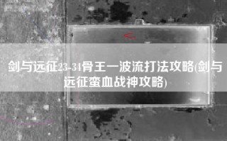 剑与远征23-34骨王一波流打法攻略(剑与远征蛮血战神攻略)