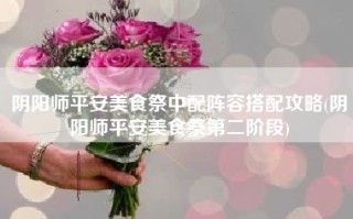 阴阳师平安美食祭中配阵容搭配攻略(阴阳师平安美食祭第二阶段)