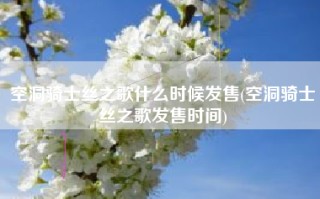 空洞骑士丝之歌什么时候发售(空洞骑士丝之歌发售时间)