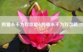 熊猫永不为奴攻略6(熊猫永不为奴攻略23)