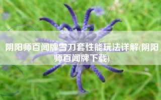 阴阳师百闻牌雪刀套性能玩法详解(阴阳师百闻牌下载)