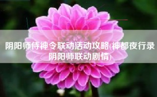 阴阳师侍神令联动活动攻略(神都夜行录阴阳师联动剧情)