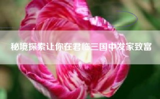 秘境探索让你在君临三国中发家致富