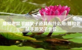 猫和老鼠手游叉子道具有什么用(猫和老鼠手游叉子卡位)