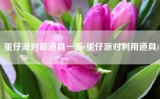 蛋仔派对新道具一览(蛋仔派对利用道具)