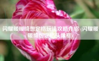 闪耀暖暖绮想定格玩法攻略介绍 (闪耀暖暖绮想定格头像框)