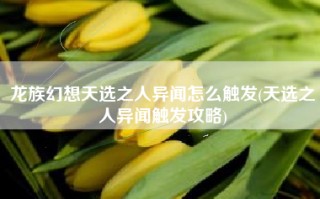 龙族幻想天选之人异闻怎么触发(天选之人异闻触发攻略)