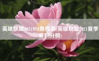 英雄联盟2021MSI赛程表(英雄联盟2021夏季赛积分榜)