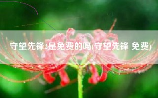 守望先锋2是免费的吗(守望先锋 免费)