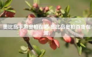 奥比岛手游奥柏在哪(奥比岛奥柏百货在哪)