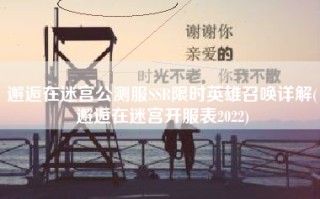 邂逅在迷宫公测服SSR限时英雄召唤详解(邂逅在迷宫开服表2022)
