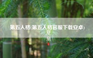 第五人格(第五人格官服下载安卓)