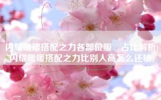 闪耀暖暖搭配之力各部位服裝占比解析(闪耀暖暖搭配之力比别人高怎么还输)
