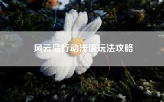 风云岛行动浅语玩法攻略