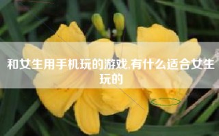 和女生用手机玩的游戏,有什么适合女生玩的