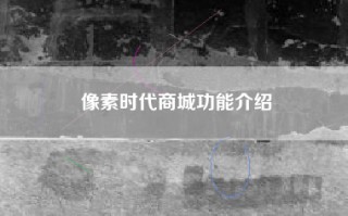 像素时代商城功能介绍