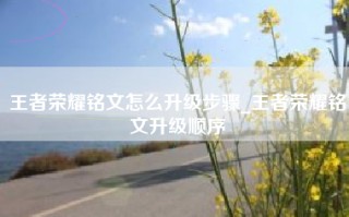 王者荣耀铭文怎么升级步骤_王者荣耀铭文升级顺序