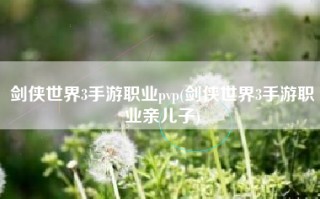 剑侠世界3手游职业pvp(剑侠世界3手游职业亲儿子)