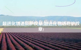 超进化物语庇护纹章(超进化物语庇护纹章)