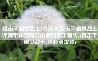 狙击手幽灵战士3好玩吗,狙击手幽灵战士评测带你到高自由度的狙击前线-(狙击手幽灵战士3兴趣点攻略)
