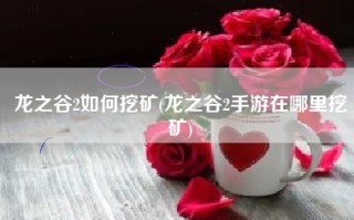 龙之谷2如何挖矿(龙之谷2手游在哪里挖矿)