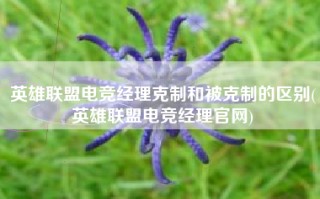 英雄联盟电竞经理克制和被克制的区别(英雄联盟电竞经理官网)