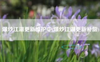 爆炒江湖更新维护中(爆炒江湖更新补偿)