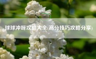 球球冲呀攻略大全(高分技巧攻略分享)